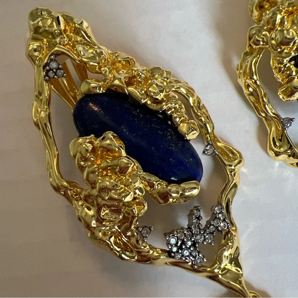 ALEXIS BITTAR Brut Mosaic Clip Earring 14K Gold Plated NWT - Picture 6 of 13